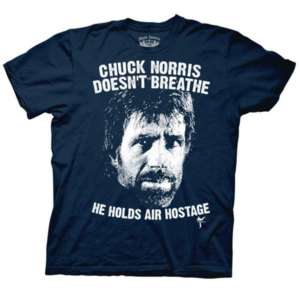 Chuck Norris Air Hostage Men Navy T shirt  