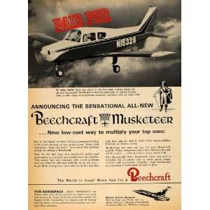   Musketeer Aircraft Private Plane   Original Print Ad