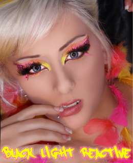 Xotic Costume Glitter&Rhinestone Black Light Eye Makeup&Eyelash Kit