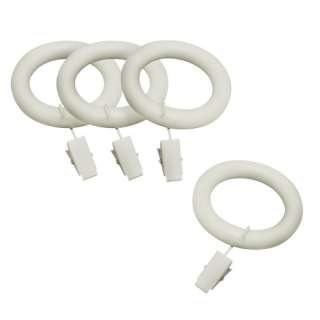 allen + roth 7 Pack White Wood Curtain Rings  