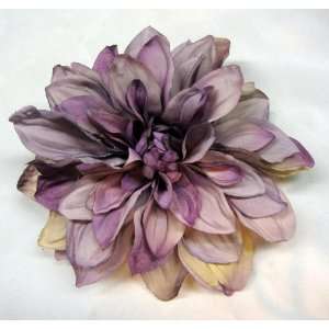   Purple Dahlia Flower Hair Clip and Pin Back Brooch, Limited.: Beauty