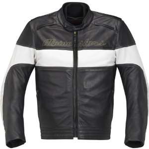 Alpinestars Drift Leather Motorcycle Racing Jacket Black/White 52