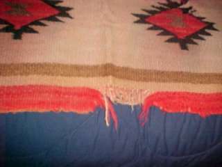   Woven Wool Native American Indian Navajo Blanket Rug 43 x 68  
