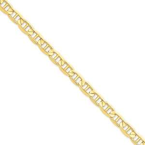 14k 7mm Concave Anchor Chain Length 7 Jewelry
