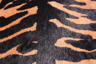 Tiger Print/Printed Cowhide Cowskin Cow Hide Rug Animal Leather Carpet 