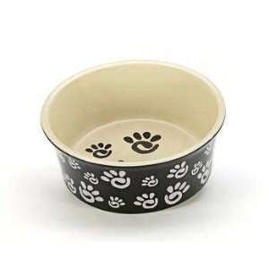  Top Quality Ceramic Paw Print Wide Rim Dog Dish 8