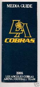 1988 Los Angeles Cobras Arena Football League Guide  