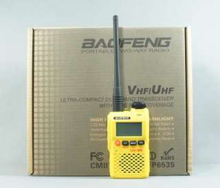   Dual Display (Mark II) Dual Band VHF/UHF 2 Way Radio（Yellow color