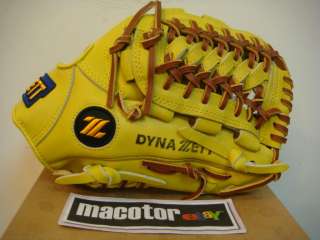   ZETT Gran Status 12.5 Infield Baseball Glove Yellow Net RHT  