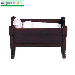 New Wooden Kids Baby Doll Bed Wood Cradle Crib Espresso  