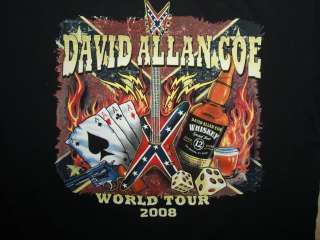 DAVID ALLAN COE CONCERT SHIRT Bike Week Concert Tour 2X  