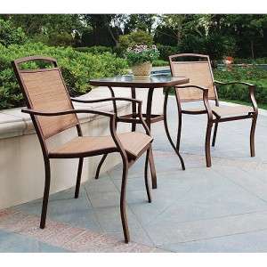 Sand Dune 3 Piece Bistro Outdoor Patio Yard Seating Table Chair Dining 
