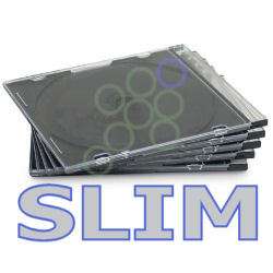 100 New Single Slim Black CD DVD Jewel Case Box 5.2mm Ship Same Biz 