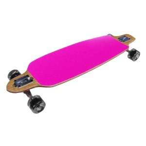 BAMBOO Drop Through Longboard Thru Skateboard   70mm Wheels   Pink 