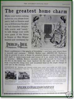 1910 American Radiator Company Ideal boilers print AD  