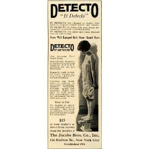 1923 Ad Jacobs Detecto Bathroom Weight Scale Pound Lady 13a Hudson St 