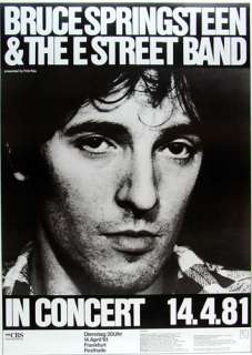 Bruce Springsteen 1981 German Concert Poster   Original  
