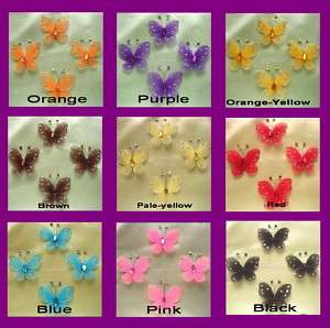 50Multicolor stocking Butterfly Wedding Decorations 5cm  