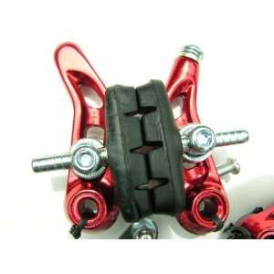  Cantilever bicycle brake set (front & rear)   RED ANODIZED 