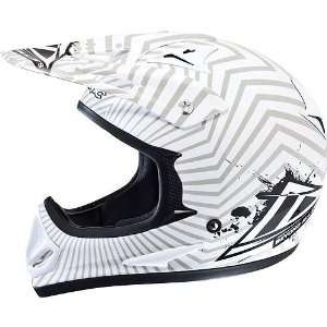   Venom Mens Bike Sports BMX Helmet   White/Grey / Small: Automotive