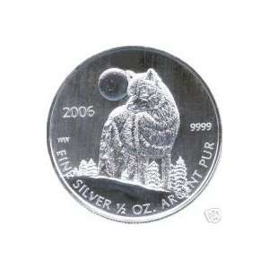  2006 Canadian Wolf 1 Dollar Silver Coin BU Everything 