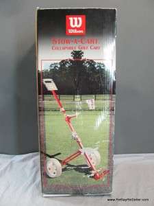 FOR SALE Wilson Stow A Cart Collapsible Golf Pull Cart Caddy W361 NEW