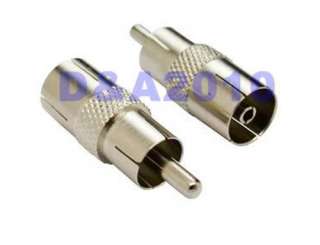 Rca male plug to Pal female jack Coaxial Coax Adapter convertor 