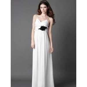    Black and White Sheath Long Bridesmaid Dress Gowns 