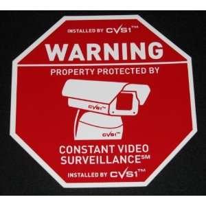  2 Pack CCTV Security Camera Warning Signs 9 Weatherproof 