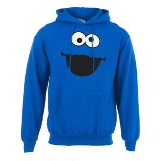Sesame Street / Mens / Cookie Monster Face Blue Hoodie  