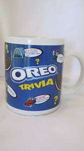 OREO Cookies Trivia Coffee Cup Mug Blue Nabisco 2 Avail  