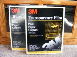 3M PP2500 Transparency Film for Laser Copiers 2 x 100  