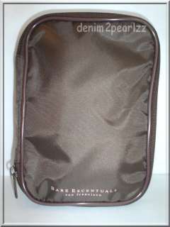   EXPANDABLE BROWN / PINK Logo Makeup Cosmetic Bag New in Package  