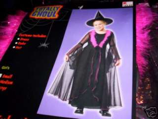 Witch Pink Black Diva Dress up Costume NWT Large 12 14  