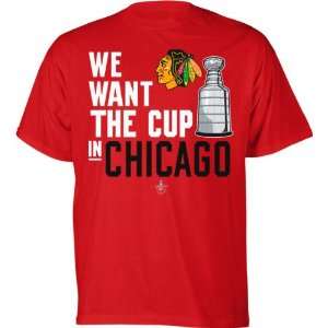  Chicago Blackhawks Red We Want Stanley T Shirt Sports 