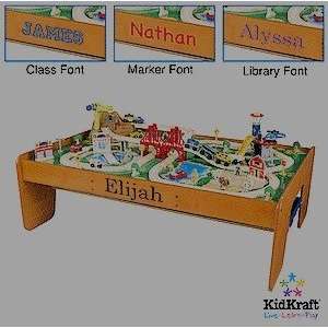  Personalized kids wooden ride around town train set with 