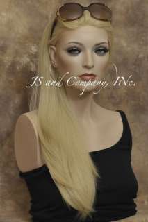 Heat OK minimal Lace Front wig Straight Long Blonde wig  