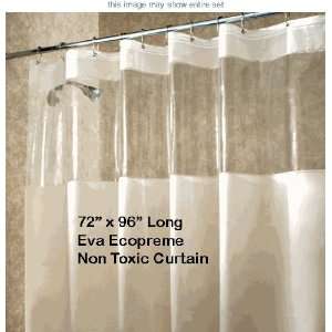   Long Shower Curtain With Clear Window By Interdesign