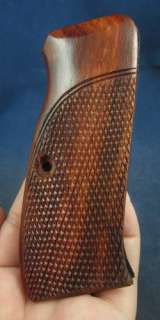 NEW WOOD CHECKERED GRIPS FOR CZ 75, 85, FULL SIZE, HANDMADE  