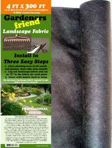 NEW 4 x 300 Landscape Fabric Weed Barrier Control (1,200 sq ft) FREE 