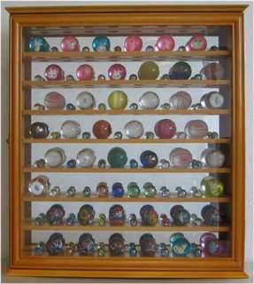 Marble Ball Display Case Shadow Box Wall cabinet with glass door, MB02 