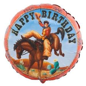  Rodeo Cowboy Happy Birthday 18 Mylar Balloon Toys & Games