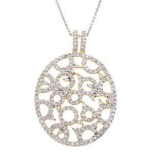  Cubic Zirconia Diamond Gold Vermeil Pendant (Nice Gift 