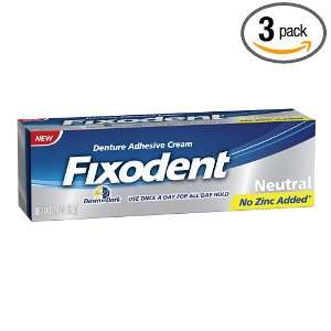  Fixodent Dentures Adhesive Cream, Neutral, 1.4 Ounce (Pack 