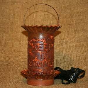 Punched Tin Rusty Electric Tart Warmer Keep It Simple Country 