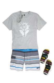 DC Shoes T Shirt & Rip Curl Board Shorts (Big Boys)  