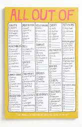 Knock Knock All Out Of Grocery List Note Pad $7.50