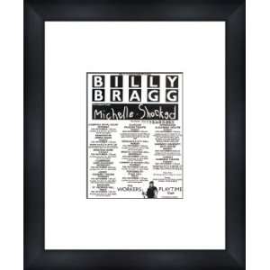 BILLY BRAGG Workers Playtime Tour 1988   Custom Framed Original Ad 