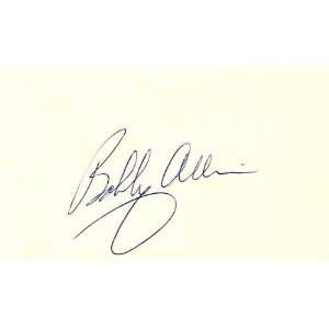  Bobby Allison Autographed 3x5 Card   Owner Allison 