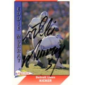 Eddie Murray autographed Lions 1991 Pacific card